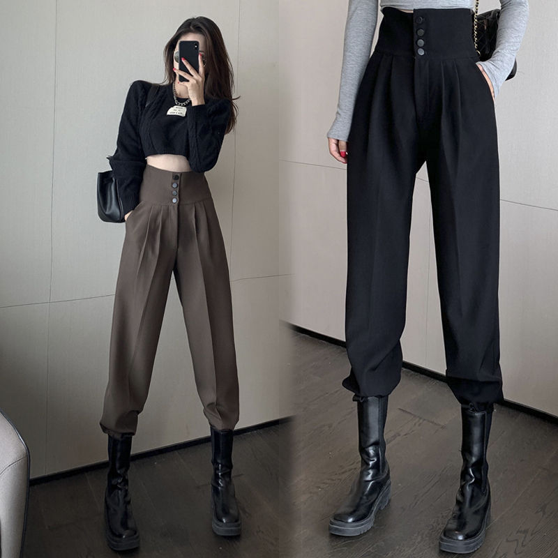 Women's All-match Drape Loose Straight-leg Suit Pants