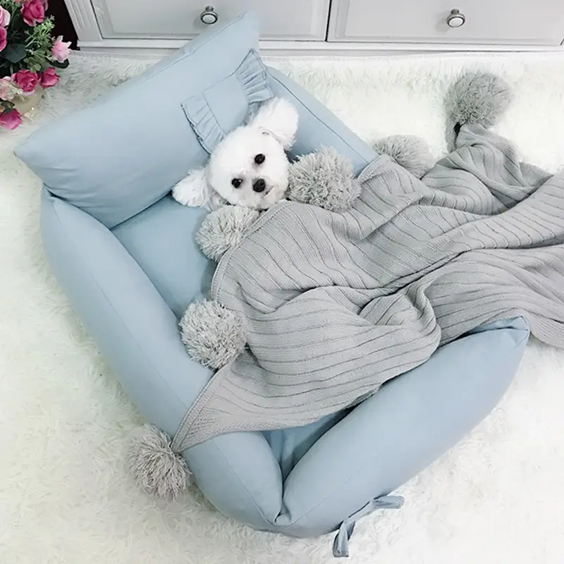 Soft Pet Bed for Dogs and Cats with Removable Washable Cover
