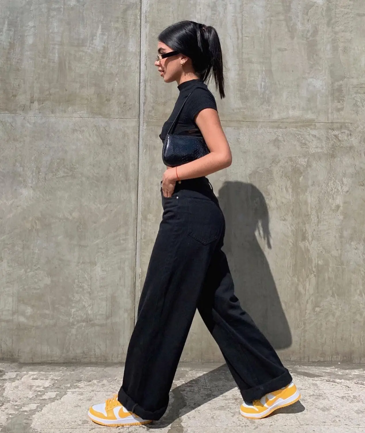 Women's High Waist Floor Jeans And Trousers