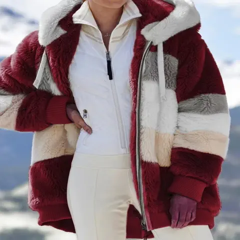 Winter Thick Warm Teddy Coat Woman Lapel Long Sleeve