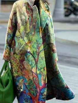 European And American Women's New Long Sleeved Large Woolen Overcoat