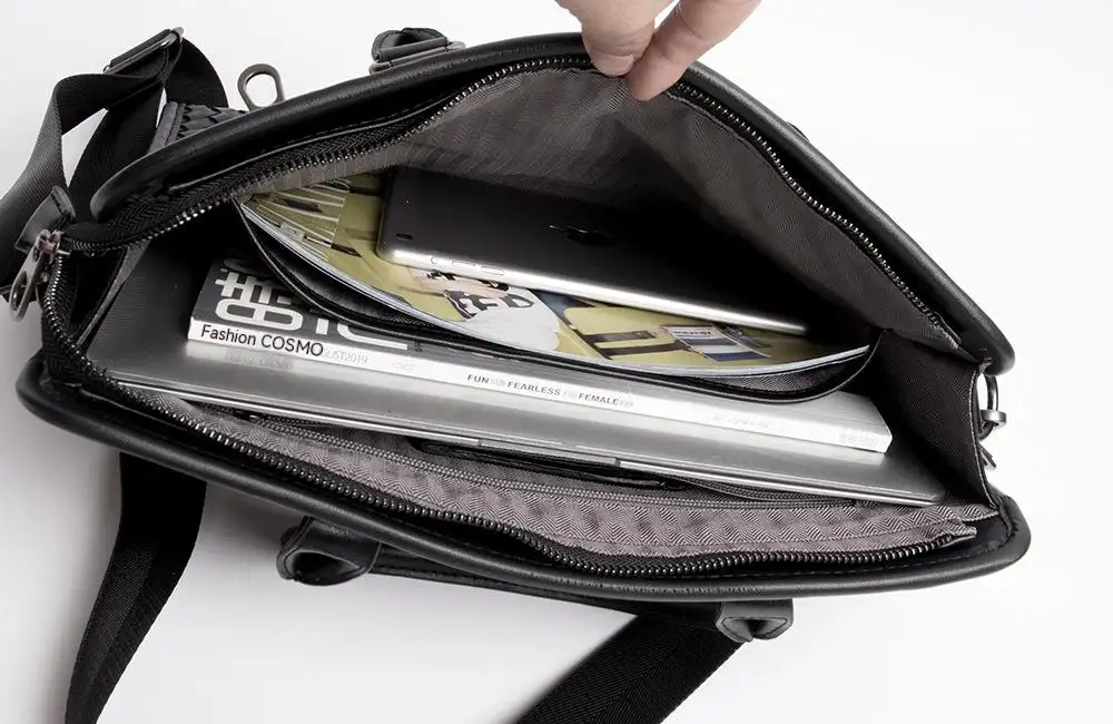 Stitching Woven Business Casual Briefcase Men's Shoulder