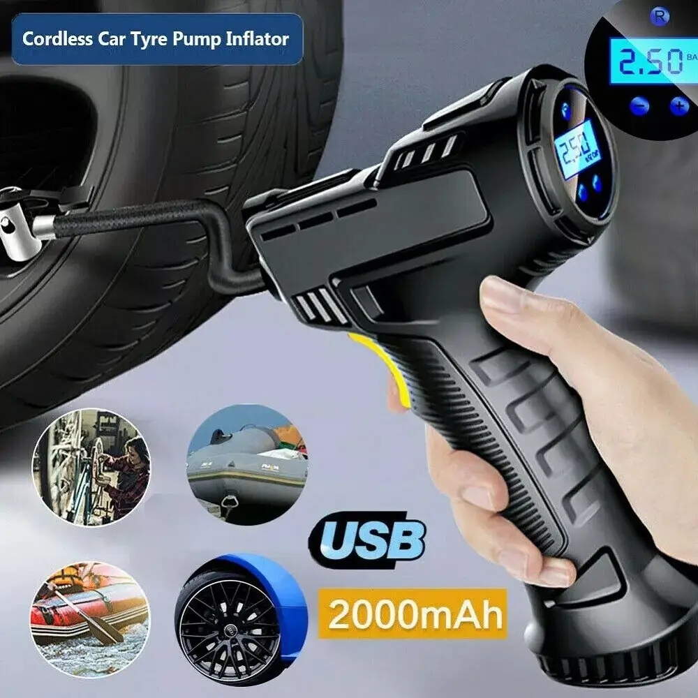 Car Tyre Inflator Cordless 12V Electric Car Tire Air Compressor