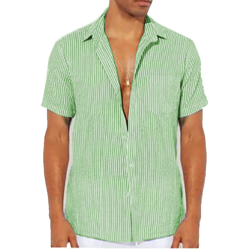 Men's Fashion Casual Classic Striped Shirt