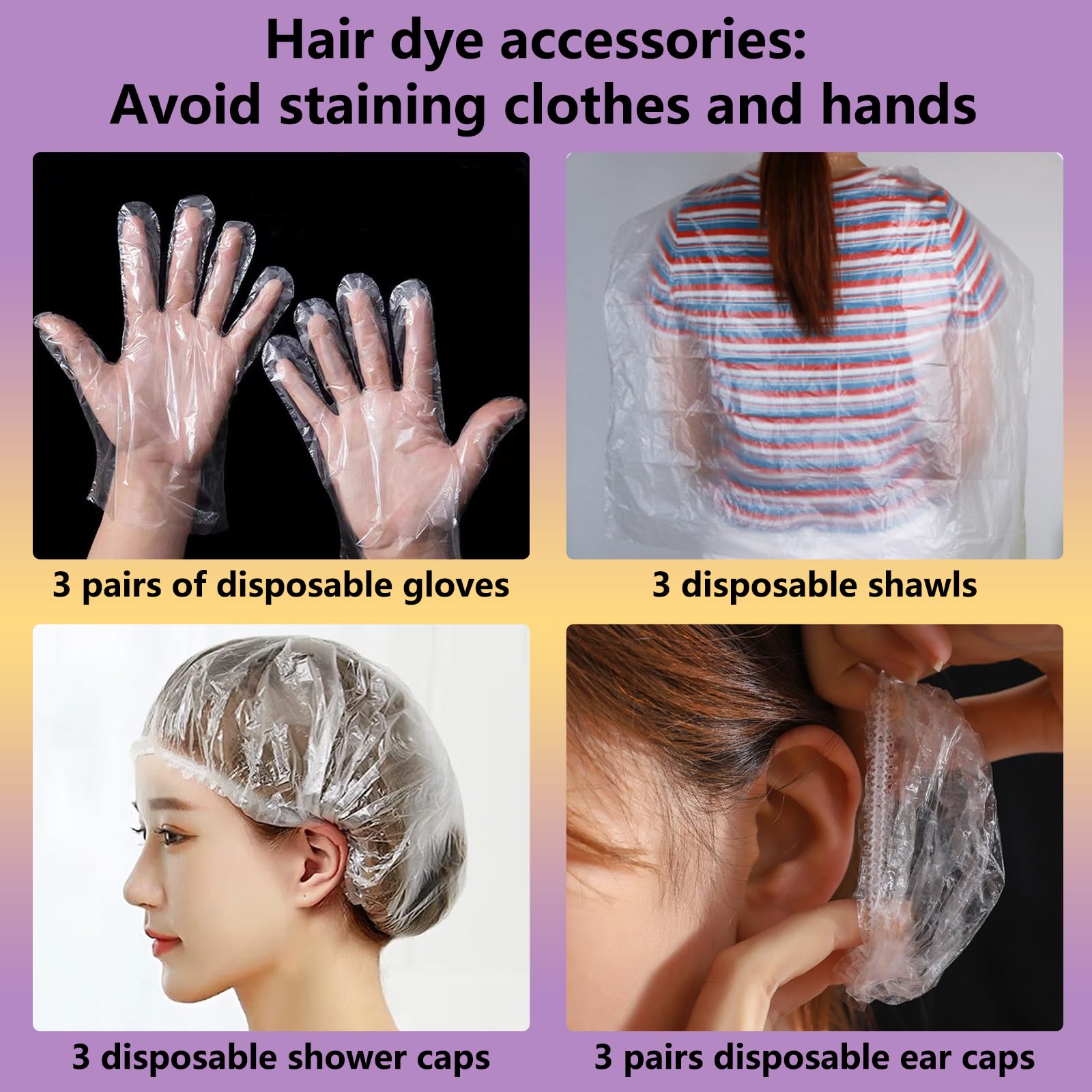 3-in-1 Black Hair Dye Shampoo, Can Cover Gray Hair, Contains Herbal Ingredients, Including Ginseng Extract, Natural Coloring.