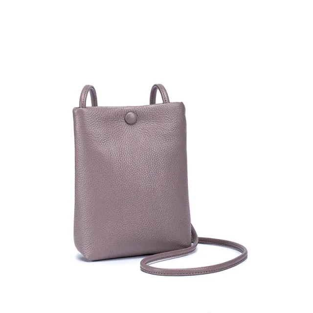 Messenger Small Simple Ladies Casual Shoulder Leather Bag Pink - Shop at LoveMi