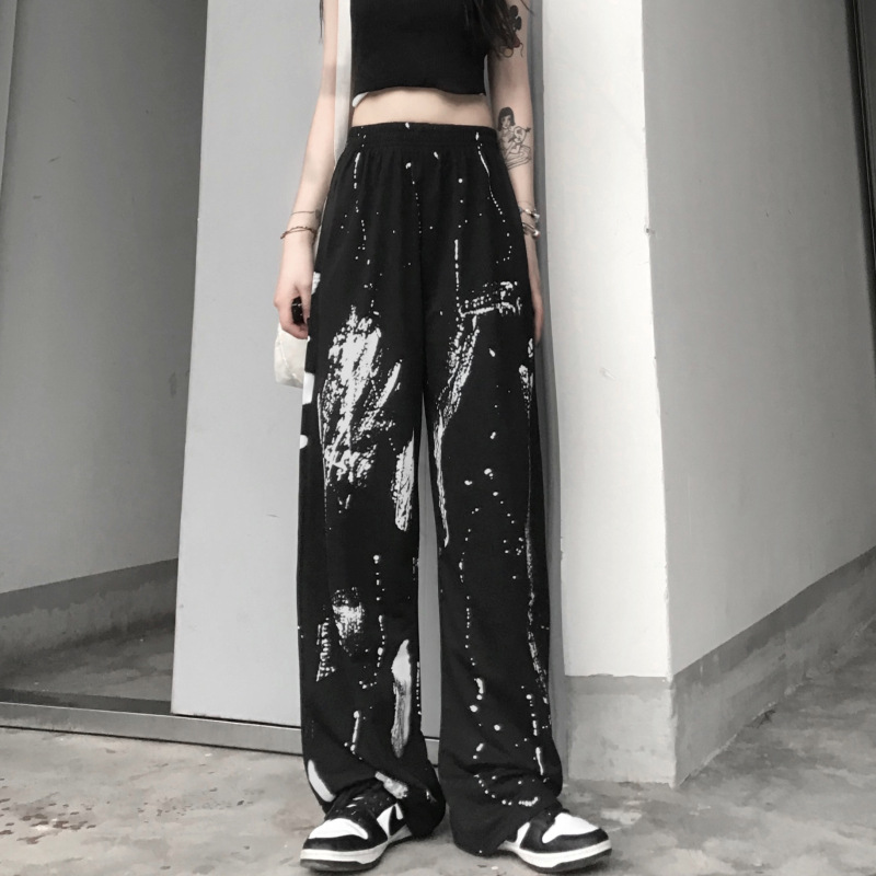 Title 4, Wide Leg Pants High Waist Drape Retro