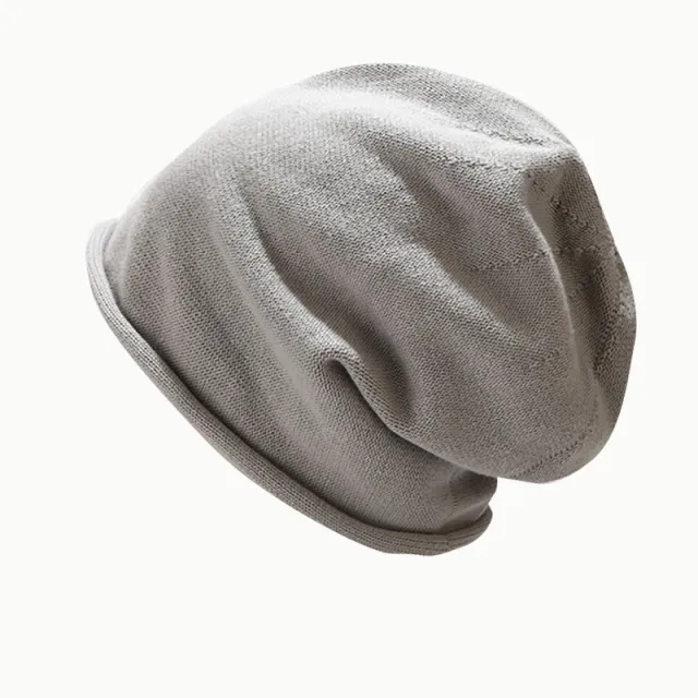 Japanese Retro Knitted Hat Thin In Autumn And Winter Grey - Shop at LoveMi