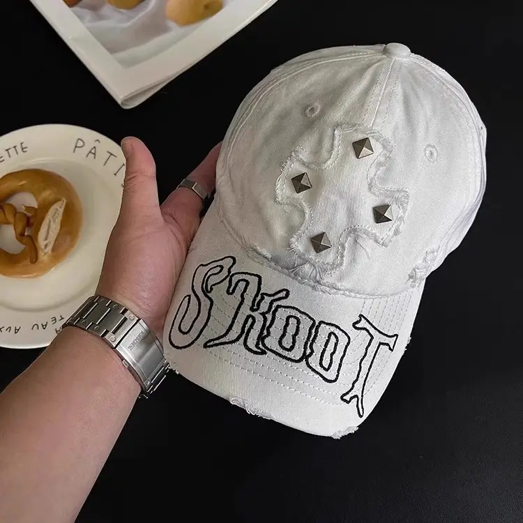 Vintage Distressed Water-washed Letter Baseball Cap