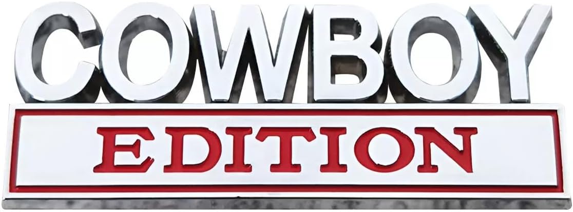 2pack Cowboy Edition Emblems, Seabee Emblem 3D Badge Decal Car Truck SUV,Refrigerator Sticker,Window Display Stickers,Bicycles, Laptops, Fridges