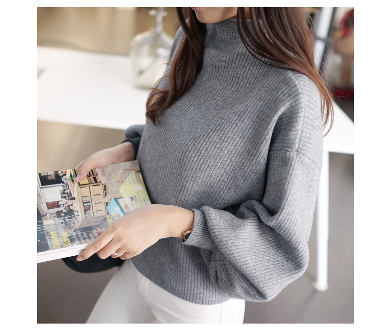 Title 2, Korean Style Loose Puff Sleeve Loose Pullover