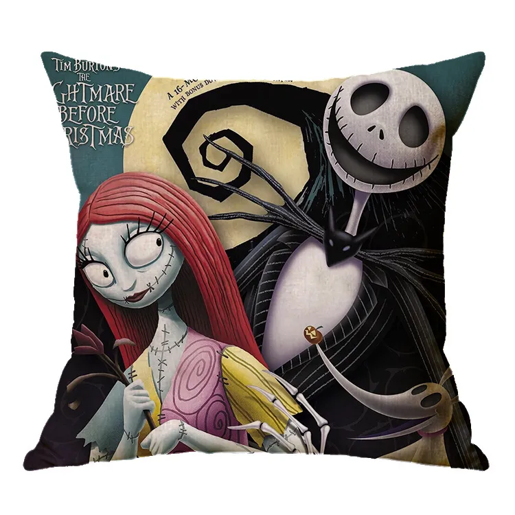 Linen Skull Halloween Pillow Cover – image 6