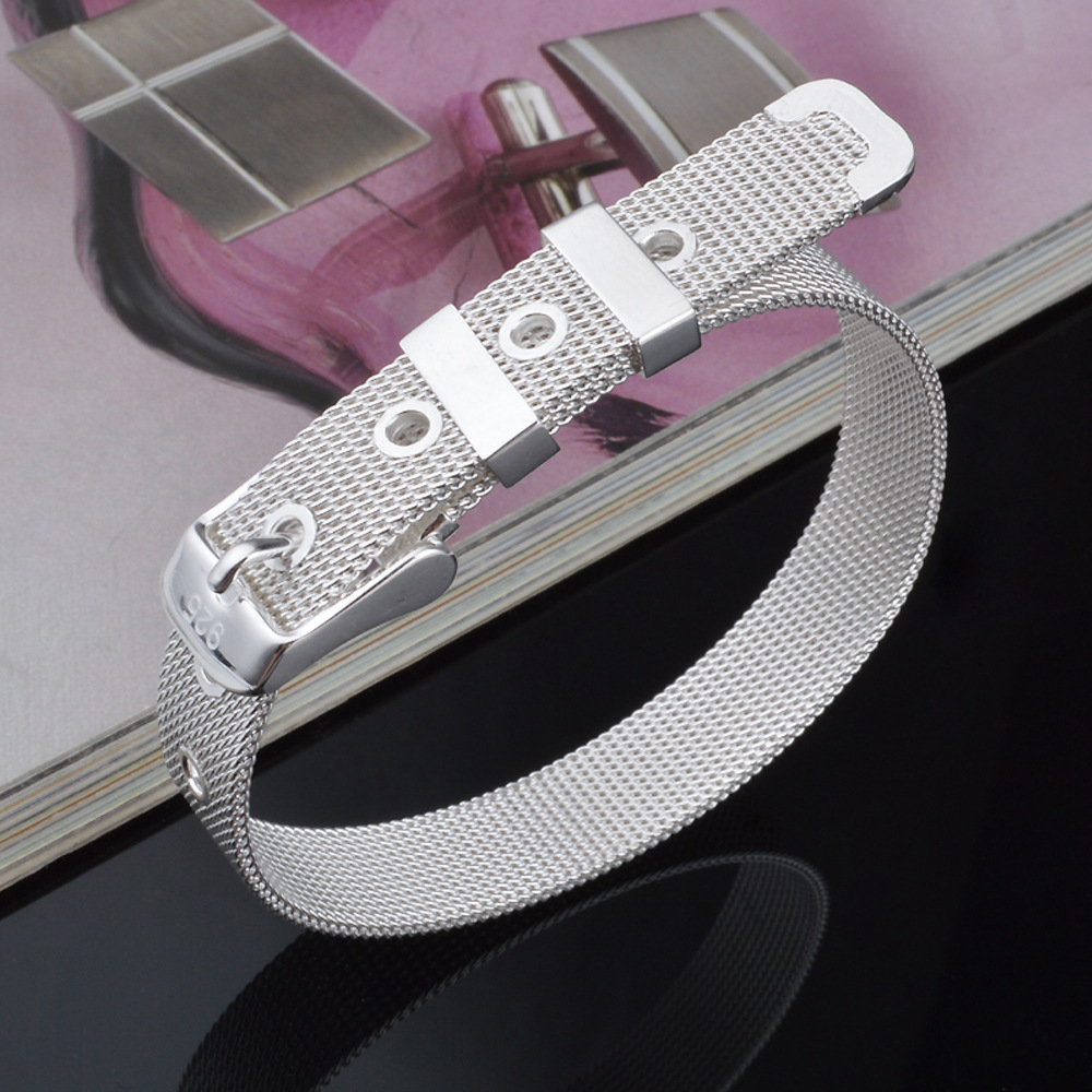 Title 5, Tweekleurige metalen mesh verstelbare armband m...