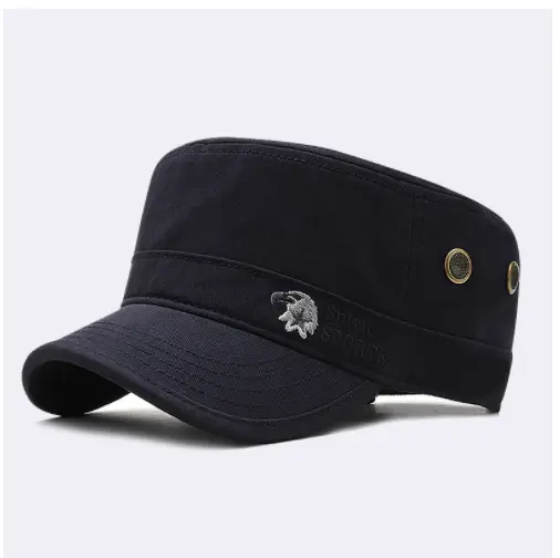 Men's Autumn Winter Flat Top Hat Pure Cotton