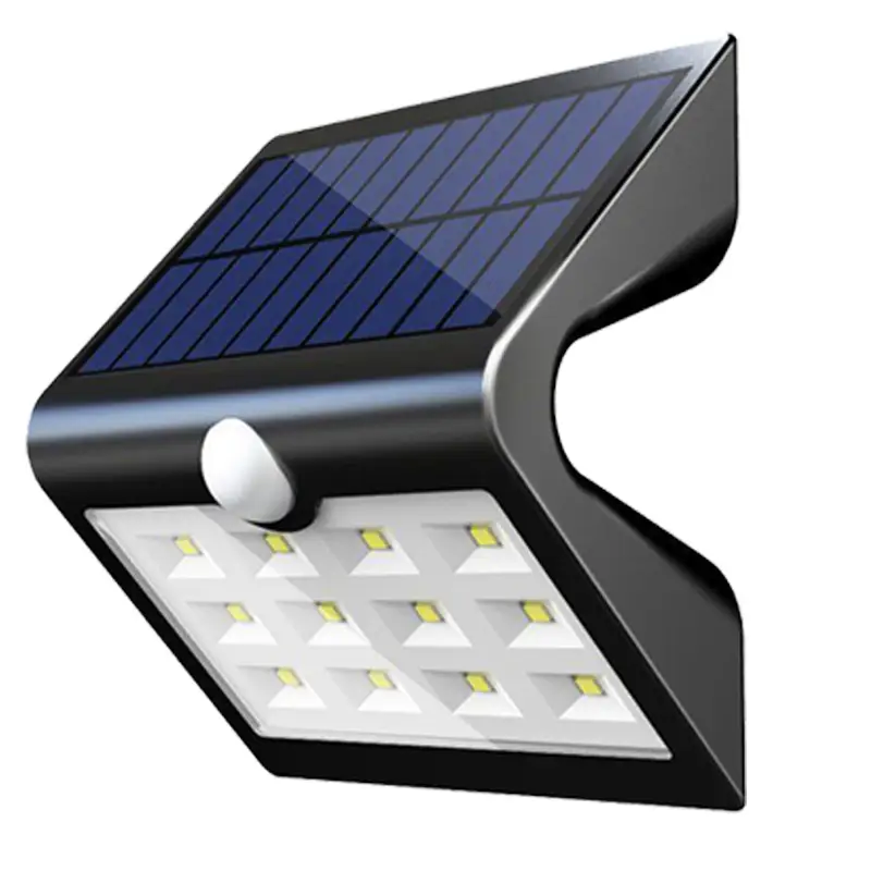 Solar Powered LED Wall Light with Motion Sensor for Garden and Outdoor Security — 1 Style