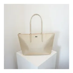 Female Large Tote Bag Large PVC Leather Casual Shoulder Bag, Beach Handbag - Gold - View 1