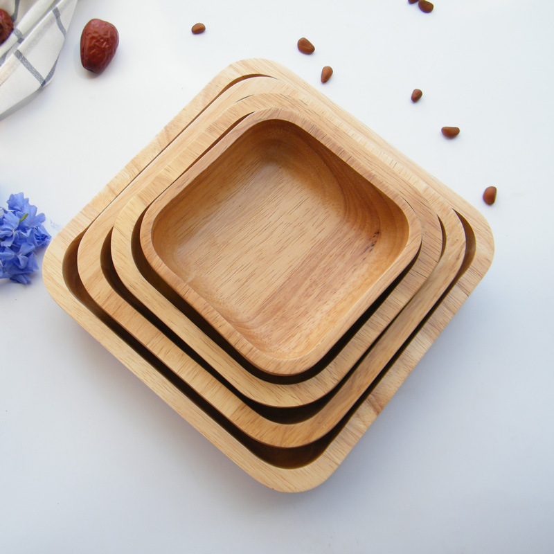 Title 3, Tableware container tray board wooden rectangul...