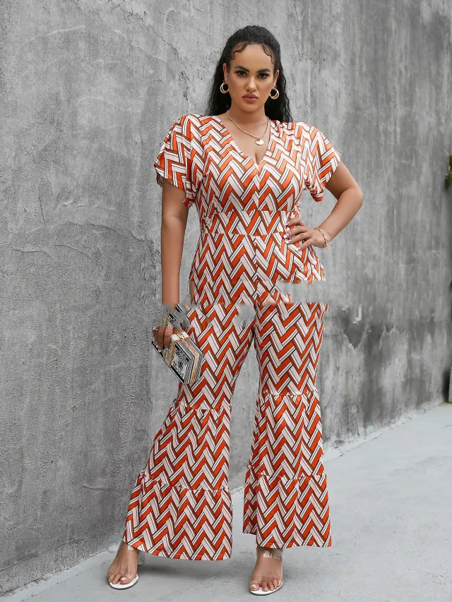 Fashion High Waist Type Printed Plaid French Waist Suit - Shop at LoveMi