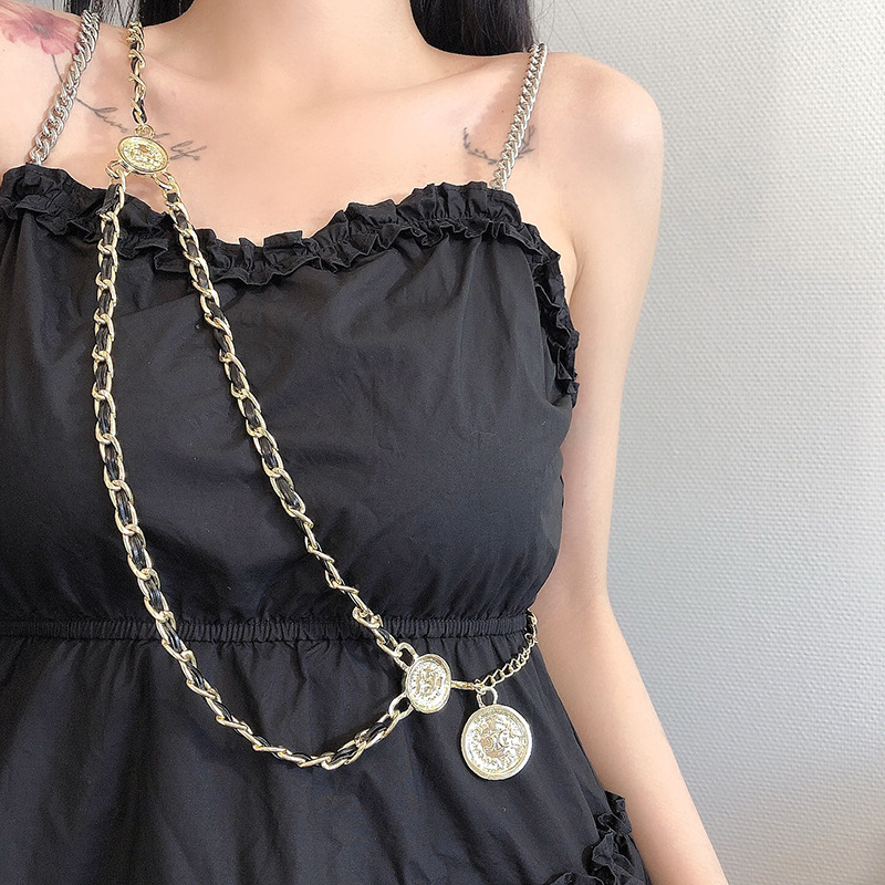 Title 5, Fashion Metal Stitching Tassel Waist Chain