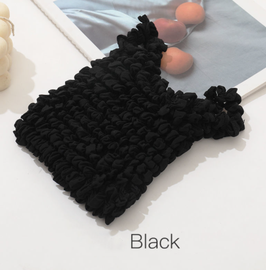 New Magic Expansion Fold Pleated Flexible Stretch Mini Bag Large Capacity Bubble Elastic Paddy Portable Shopping Handbag Tote