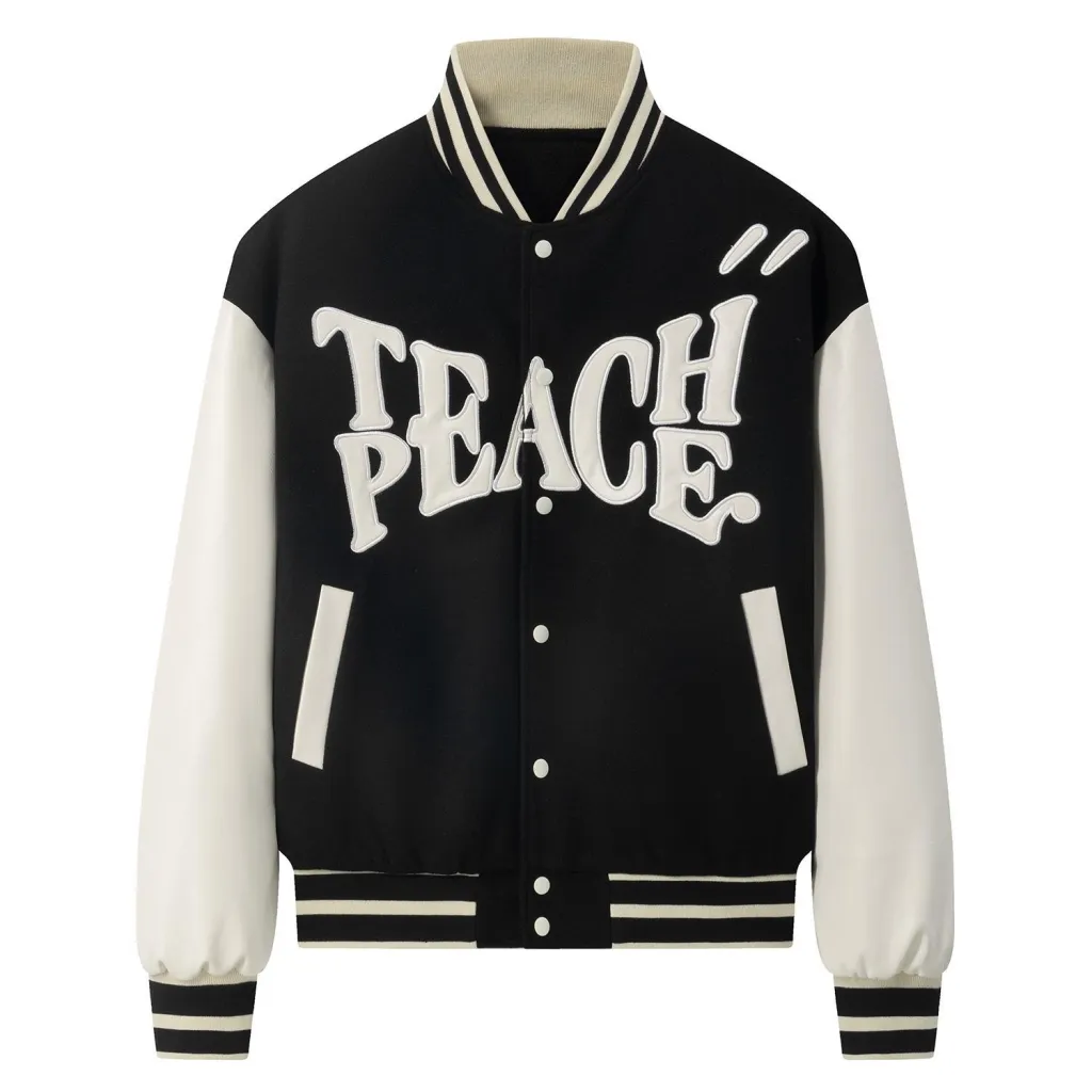 Women's New Loose Sweater Casual Baseball Jacket - Black