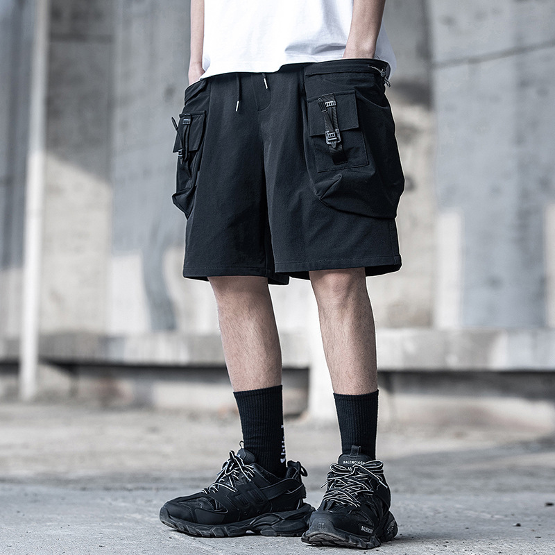 Jiye Heavy Industry Streamer Big Pocket Casual Workwear Short Five-point Pants