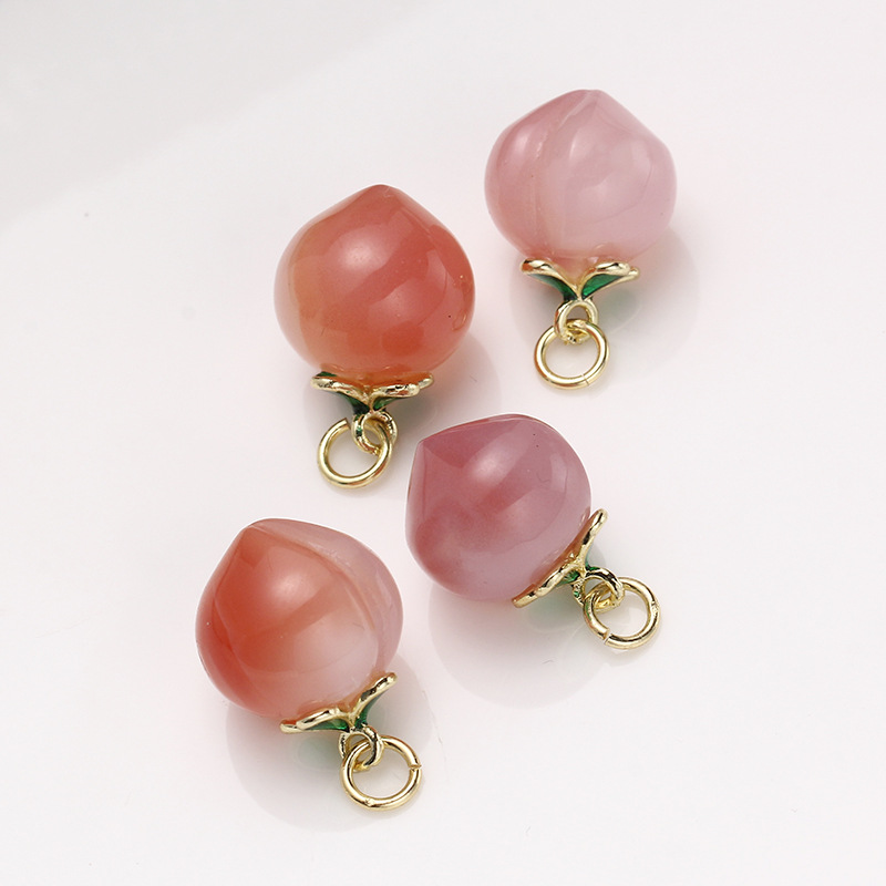 Peach Agate Necklace Bracelet Pendant