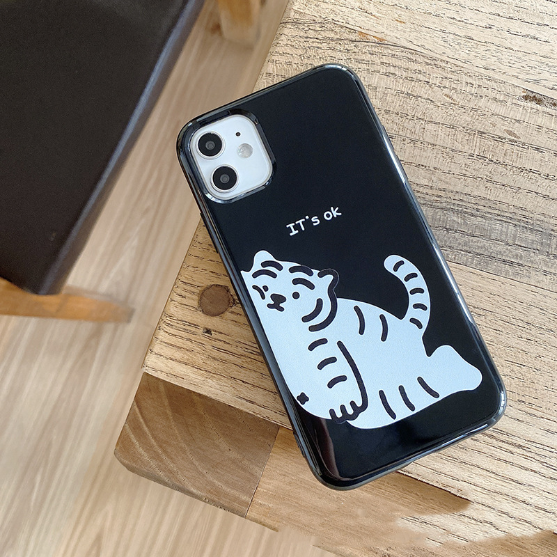 Japanese And Korean Cute Little Tiger Simple Creative Mobile Phone Case - Image 3