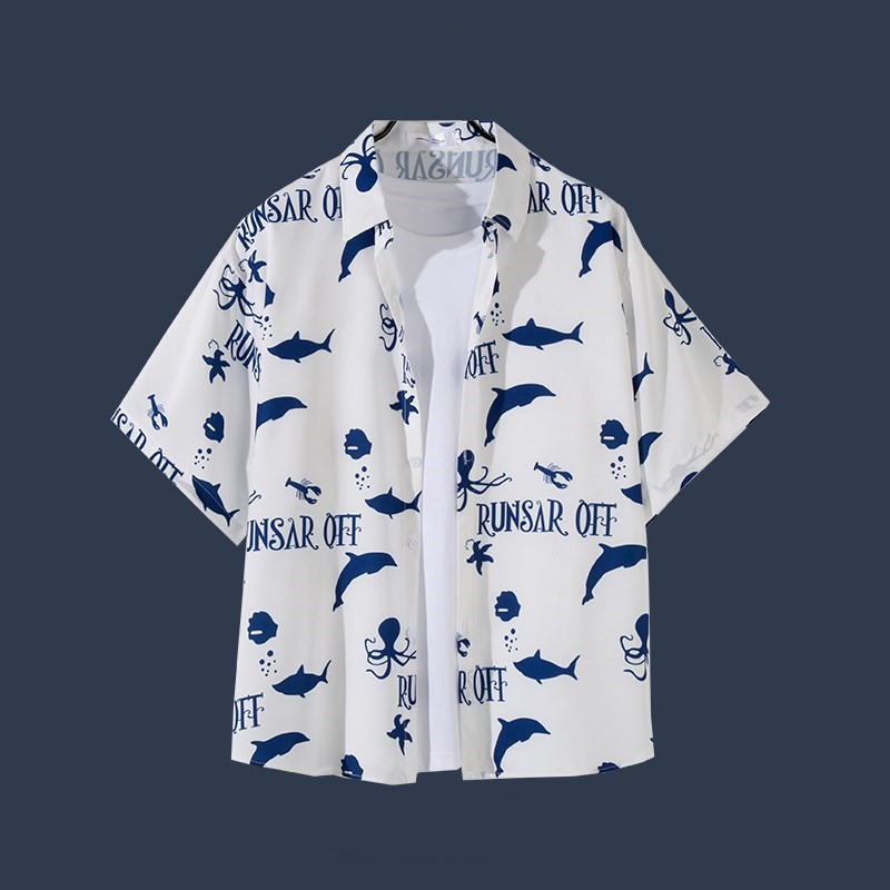 Title 20, Hawaiian Beach Flower Shirt Short Sleeve Mens ...