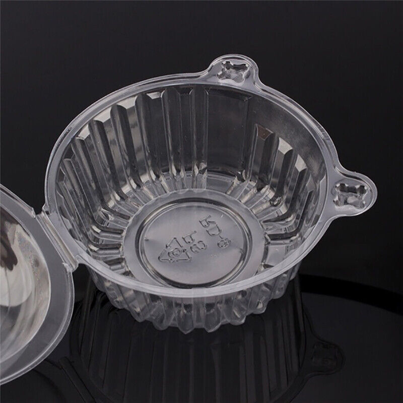 NEW 1 0 0 Single Cupcake Boxes Clear Muffin Holder Cases Domes Cups Pods — image 7