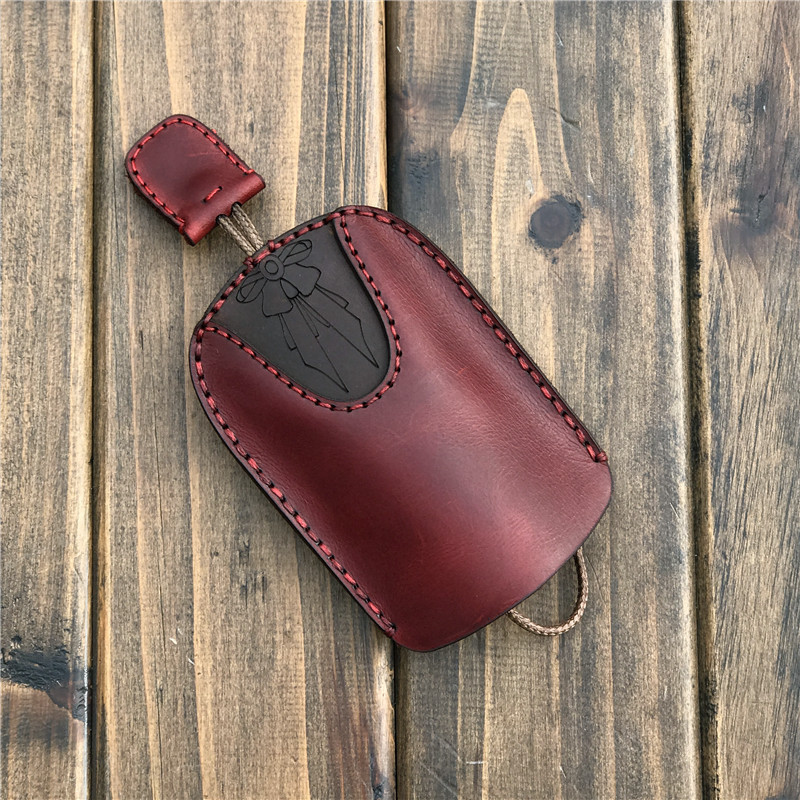 Retro Car Key Case Female Universal Handmade Drawstring