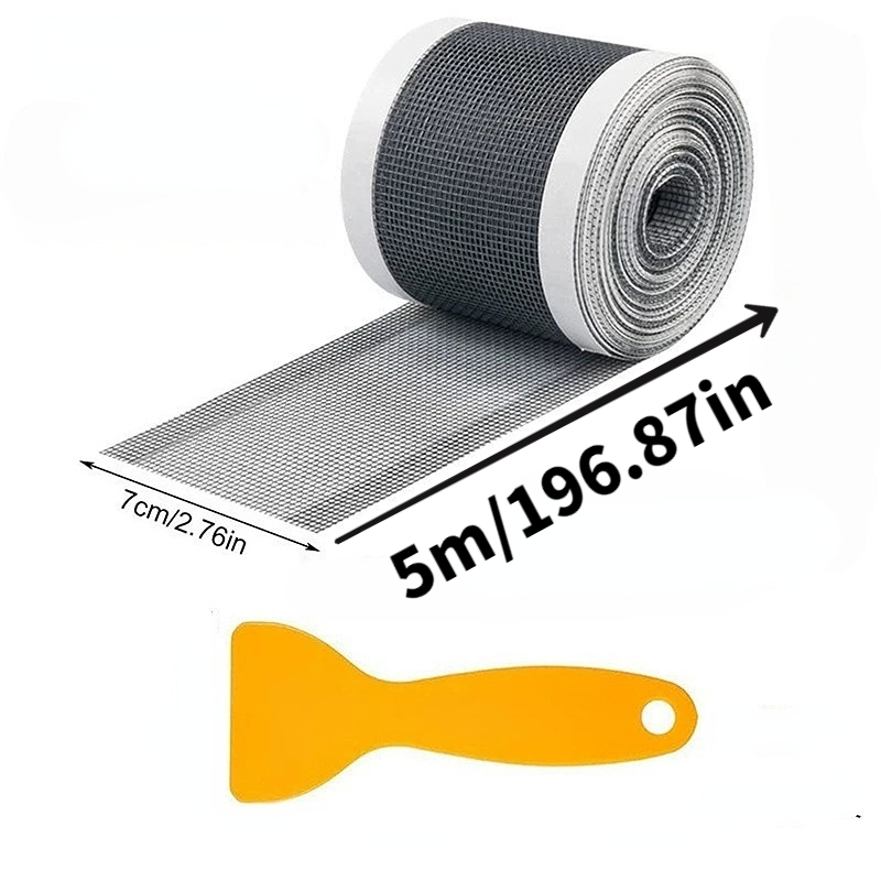 2-Pack 5cm X 7m Bathroom Drain Hair Catcher, Waterproof Shower Floor Mesh Tape, Kitchen Sink Strainer Sticker, Insect Clog Prevention 6