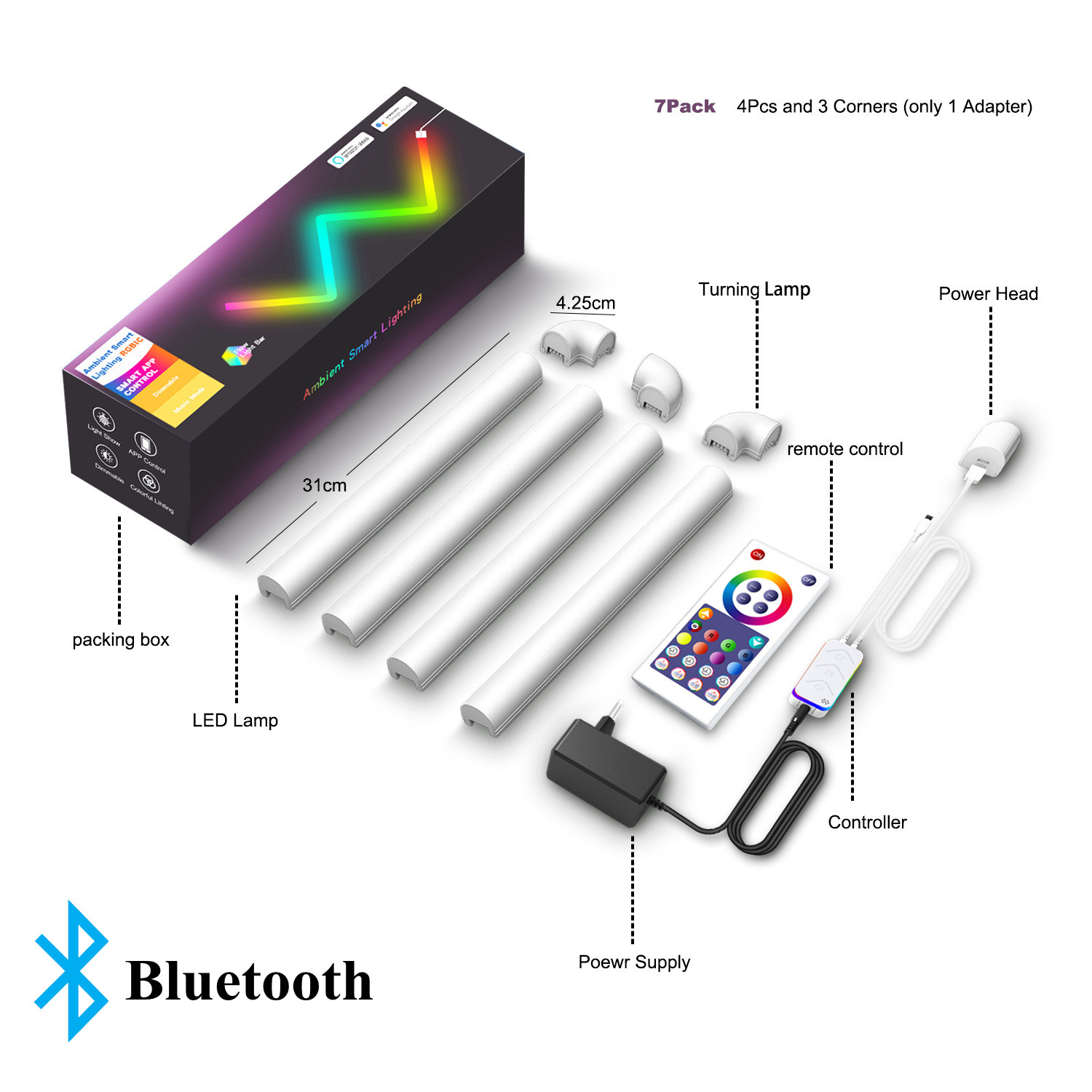 Bluetooth 4strips 3adapters