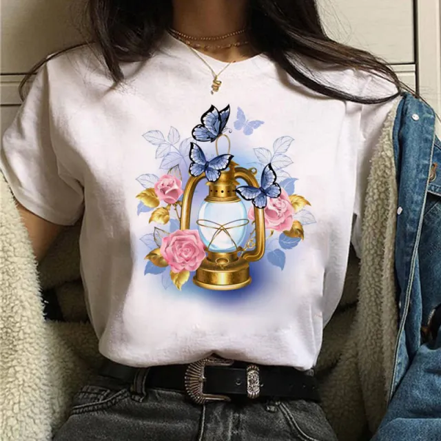 Butterfly Flower Ice Cream Print Short Sleeve - Shop at LoveMi