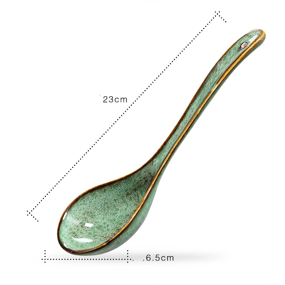 Title 2, Ceramic Long Handled Spoon Household