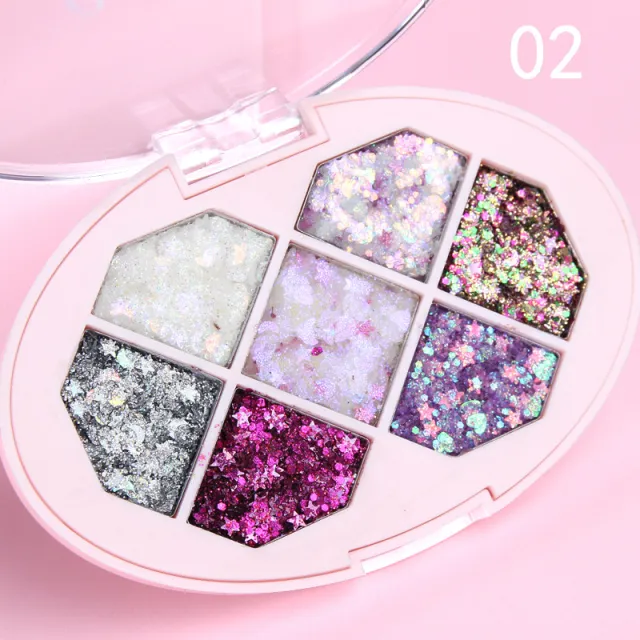 Creative Seven Color Glitter Powder Eyeshadow Palette 2 Style - Shop at LoveMi