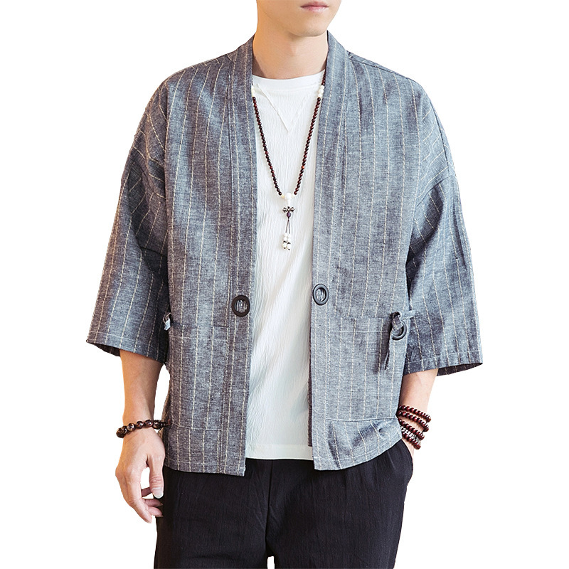 Title 7, Summer Cropped Sleeves Robe Men