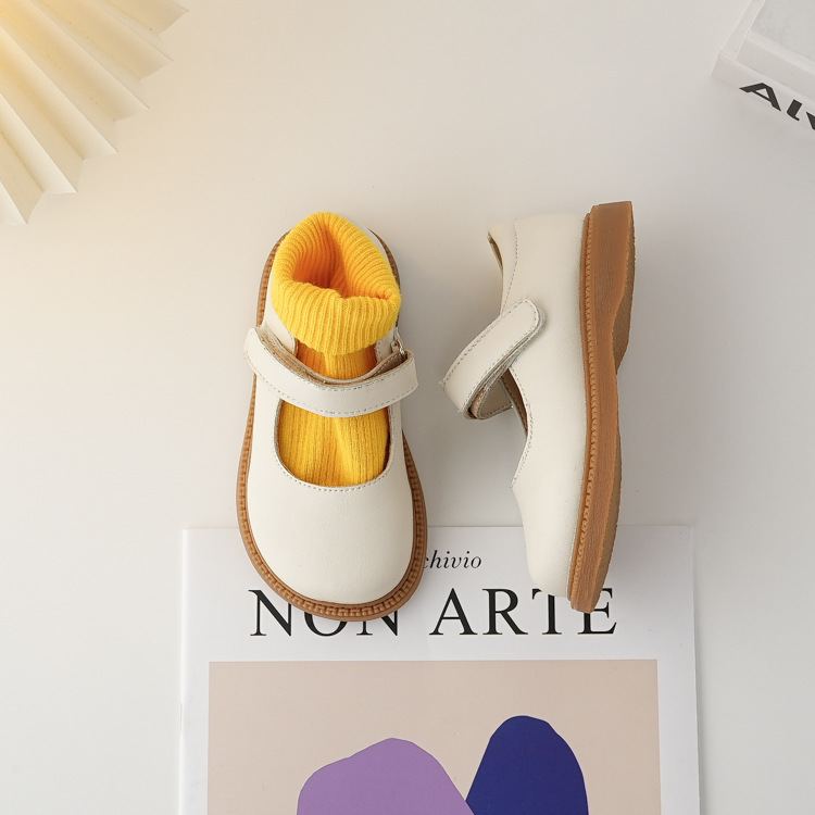 All-match Children's Neutral Leather Shoes - 3