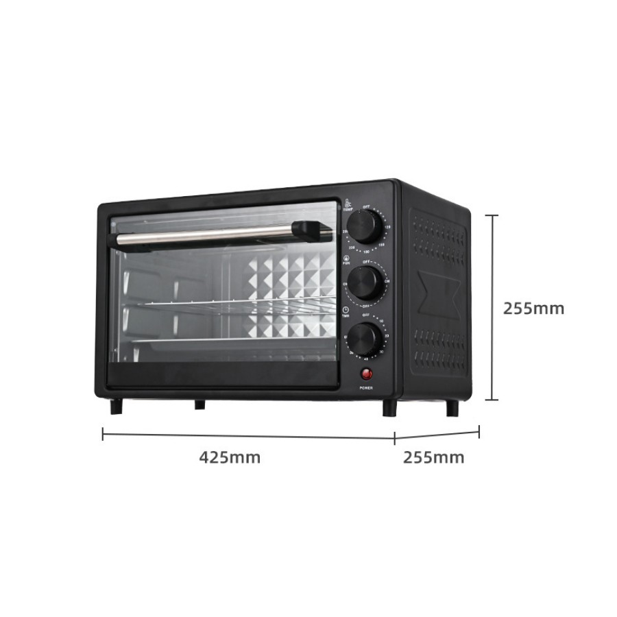22L Electric Oven Grill Countertop Mini Toaster Pizza Oven W Temp Timer