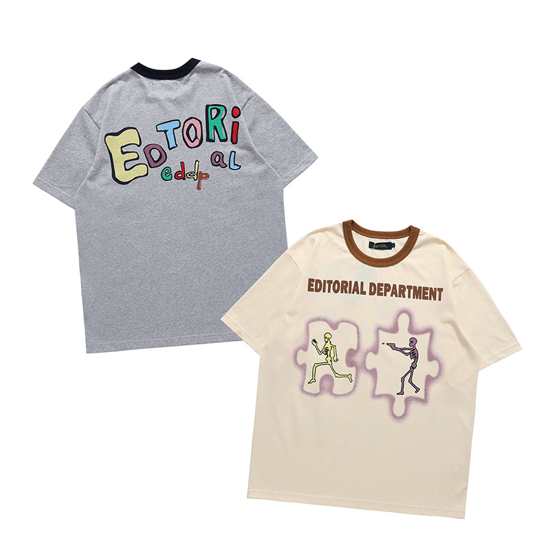 Title 3, T-shirt casual divertenti con cartoon a manica ...