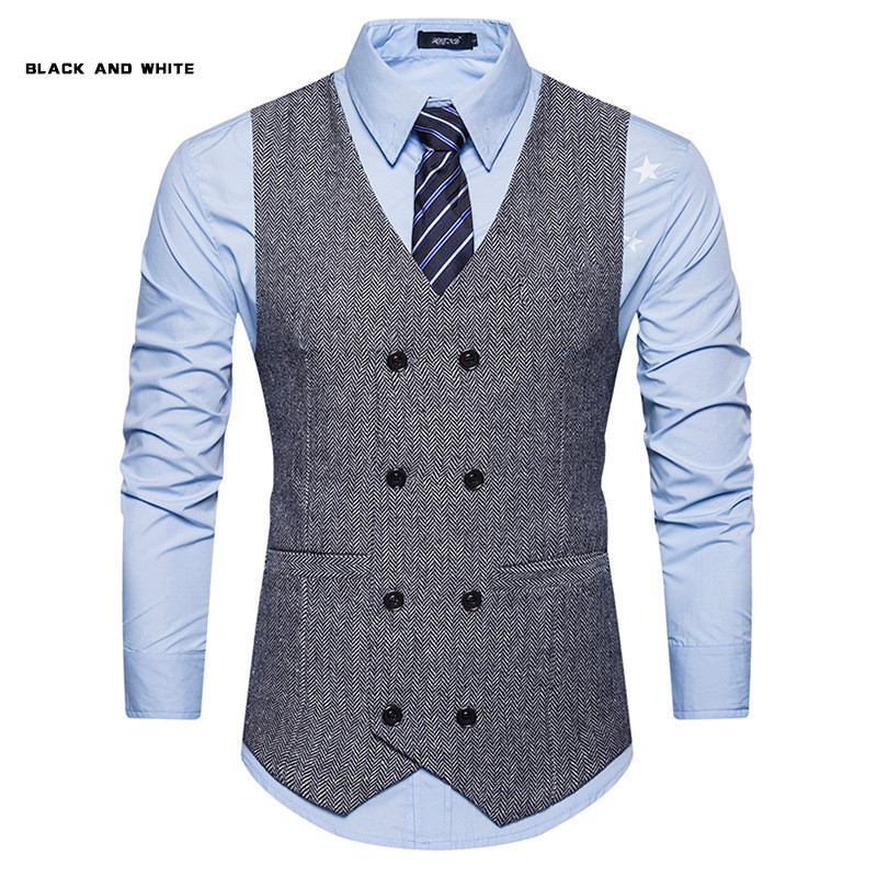 Title 3, Gilet croisé en laine pour homme