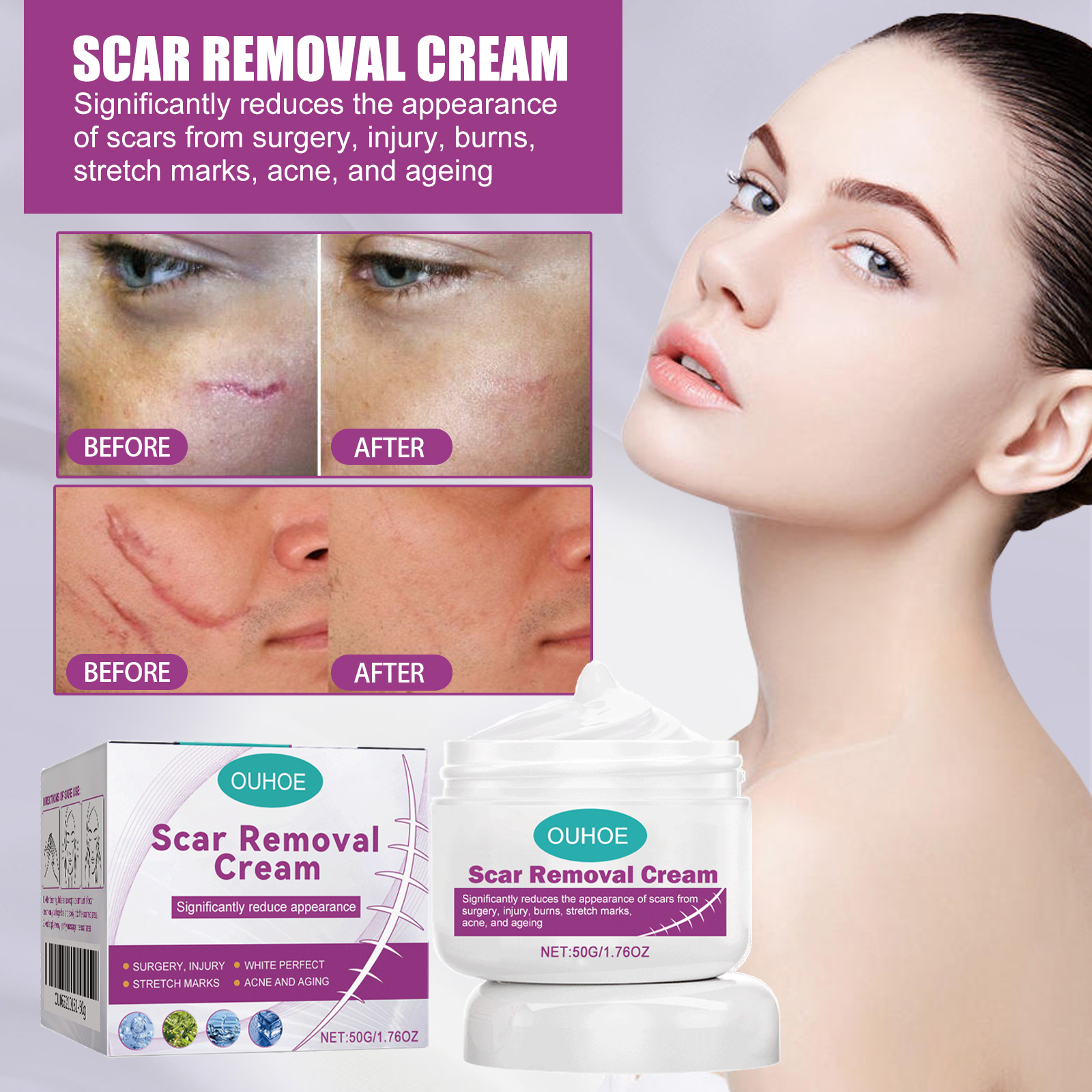 Crème nourrissante soin imprimé léger 50g 1boîte – Image 3
