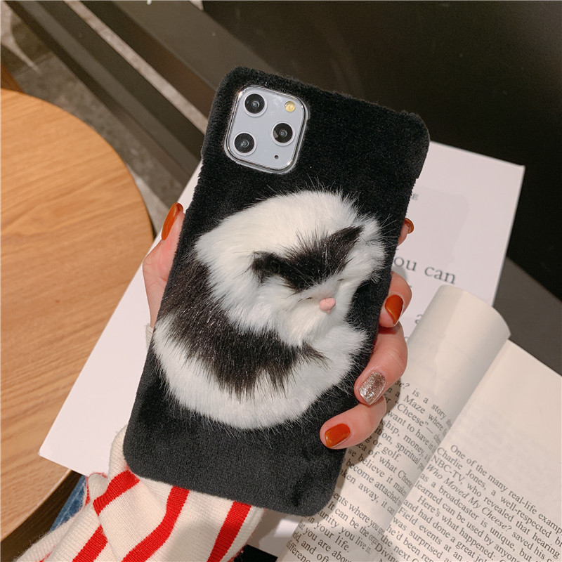 Title 5, Coque en peluche pour iPhone XS imitation chat,...