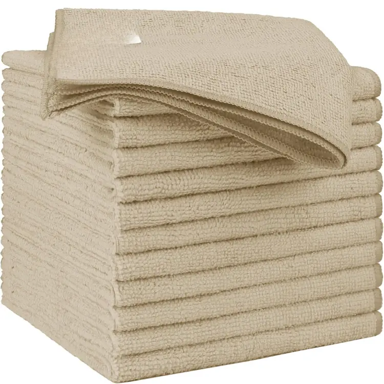 Brown Microfiber Cleaning Cloth 12 Pack, 12.5