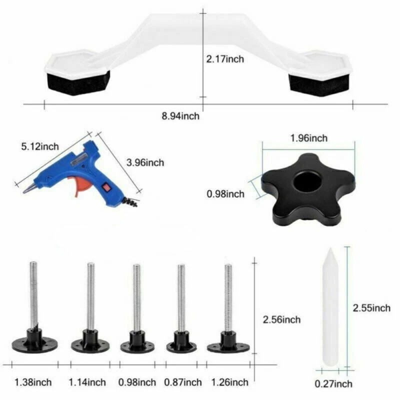 40pcs Car Paintless Dent Removal Kit Slide Hammer Repair PDR Glue Gun Puller UK — foto 11