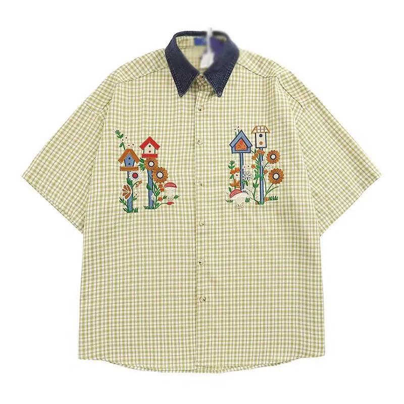 Summer Hong Kong Style New Overalls Jacket Men's Trendy Korean Style Fashionable All-matching Japanese-style Retro Shirt