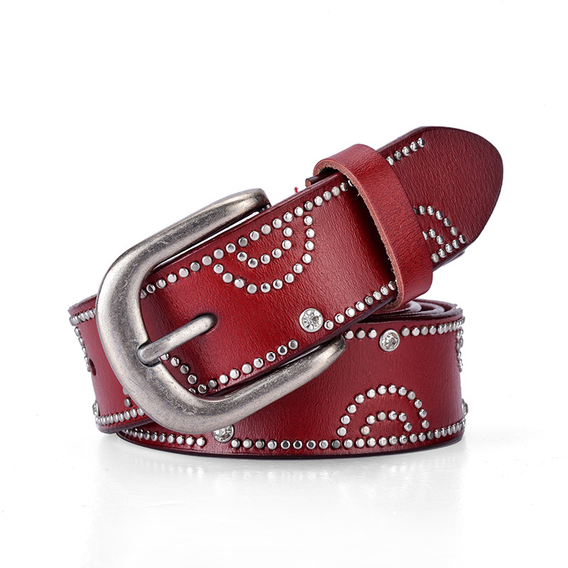 Title 7, Girly Pants Belt With Rhinestone Inlaid Alloy P...