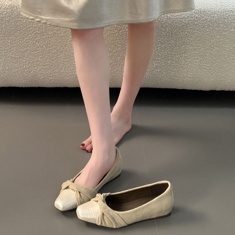 Two-Tone Square Toe Flats, picture 4 of 4