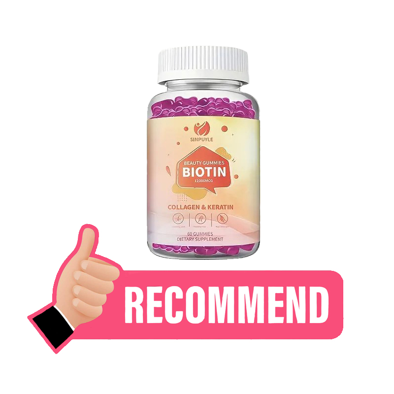Biotin 12000MCG Beauty Gummies With Collagen & Keratin, Hair, Skin & Nail Suppor