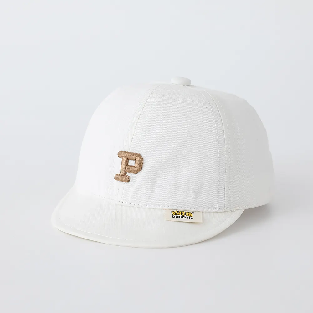 Children's Solid-color Letter P Three-dimensional Embroidered Adjustable